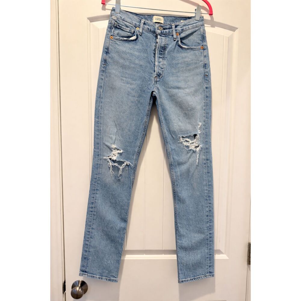 Citizens of Humanity Charlotte Button Fly Distressed Jeans Size 26 - Picture 3 of 11